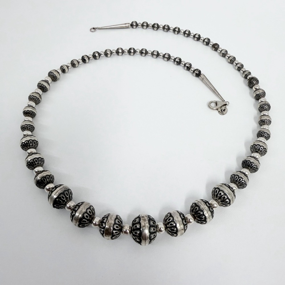 Carolyn Pollack Relios Graduated Navajo Pearl Necklace 24" Long - Picture 4 of 12